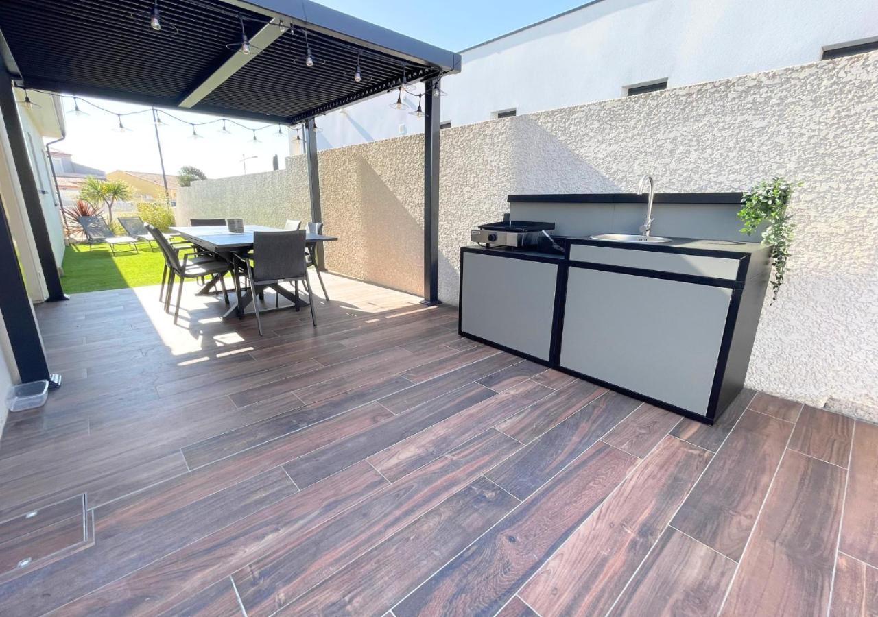 Villa Contemporaine Avec Piscine Chauffee Proche Des Plages Sauvian Экстерьер фото